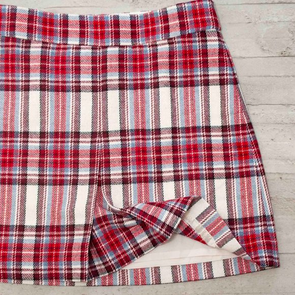 NWT J. Crew Pleated Italian Wool Mini Skirt in Vintage Plaid size 8 - Picture 3 of 9